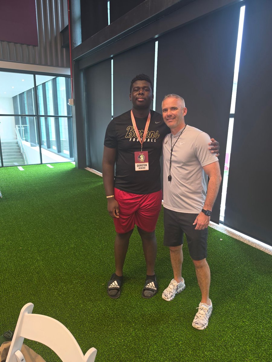 HowardQuin97015's tweet photo. After competing at @FSUFootball elite camp. I am blessed to receive a D1 offer from Florida State University #GoNoles 
@CoachHand @ConnorMcGlynn47 @SPCBaronsFB https://t.co/MCcDjKJEKy