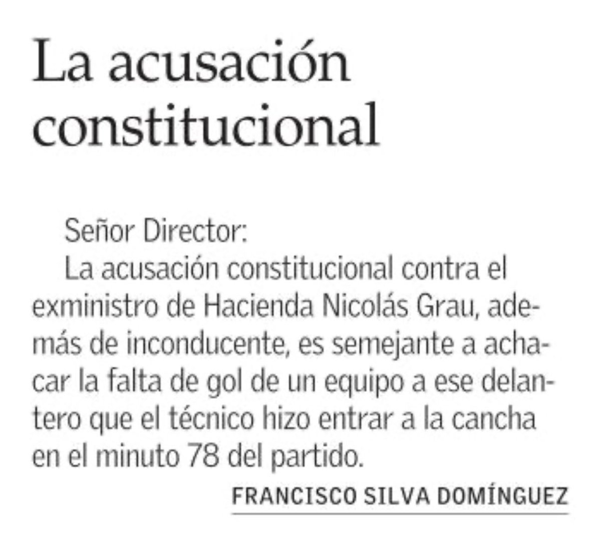 kicosilva's tweet photo. “La acusación constitucional”. Mi carta de ayer en @__elmercurio 
#AcusacionConstitucional https://t.co/4pC2DUz4IV