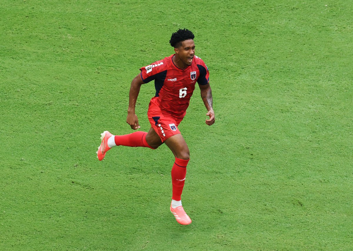 AfroStat's tweet photo. 🇨🇻 HISTORY: Kevin Lenini scores a landmark goal to give World Cup debutants Cape Verde a 1-0 lead against Uruguay on matchday two of the 2026 World Cup.

It is the West Africans’ first ever goal in World Cup history following the 0-0 opening day draw with Spain. https://t.co/J0aAapvr1j