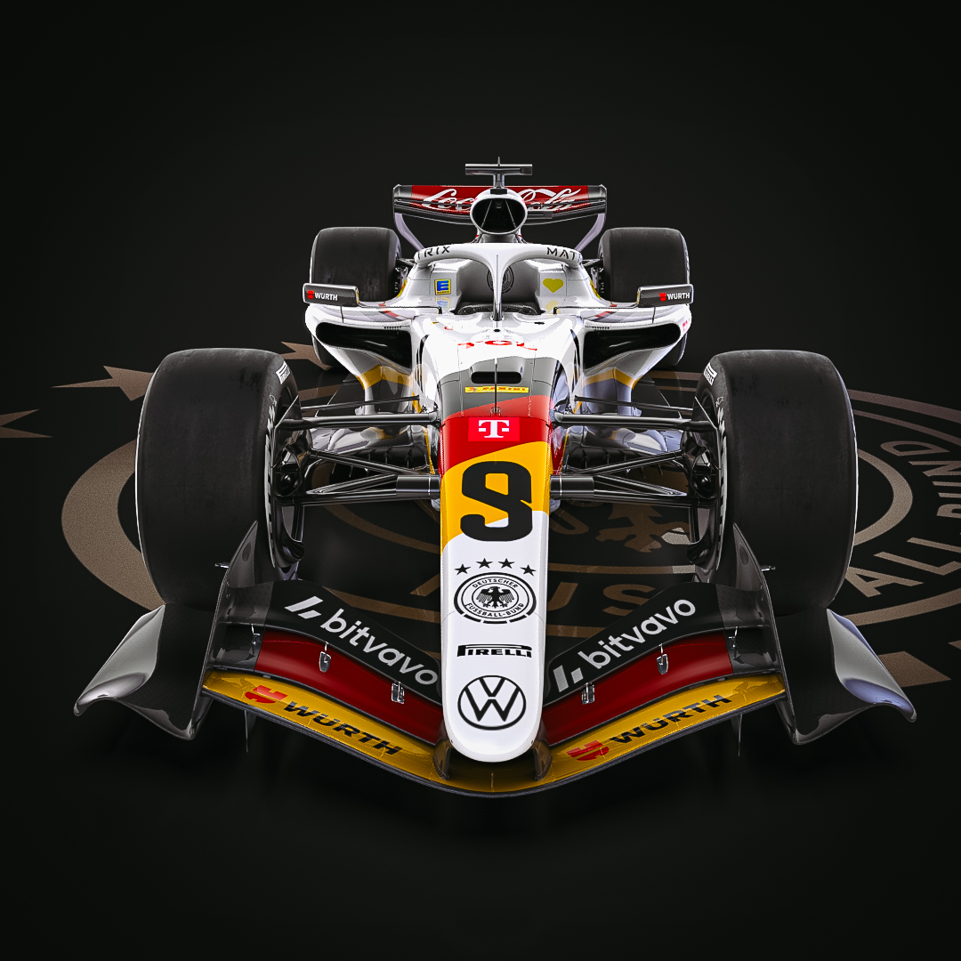 timholmesdesign's tweet photo. Up next team 10/48, @DFB_Team with a look inspired by their team kit. What do you think?
#F1 #Germany #LiveryDesign https://t.co/xPGyYdjKkD