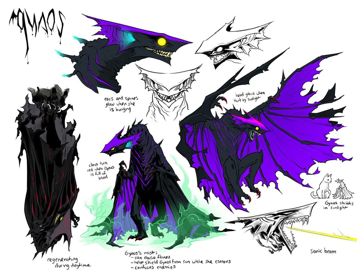 chro47129's tweet photo. @yamikagiDK It would be great for Gyaos to have vampiric qualities just like his Showa counterpart, but with some Heisei elements added to it.

Credit: Mooncalfe (first three pics) and Matt Frank (last pic) https://t.co/UzaI8W8MHB