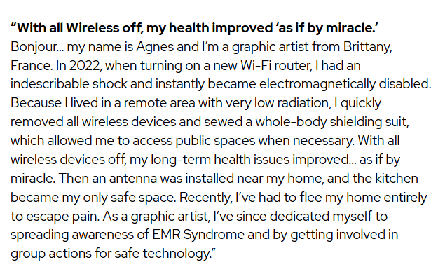 RosalitoEhs's tweet photo. Here is my short testimony for EMR Syndrome website.
A complete resource for people affected by EMR-S, and also for their families, healthcare providers, and for spreading EMF Awareness.
👉https://t.co/tgLLps7cAG https://t.co/5hk08acByG