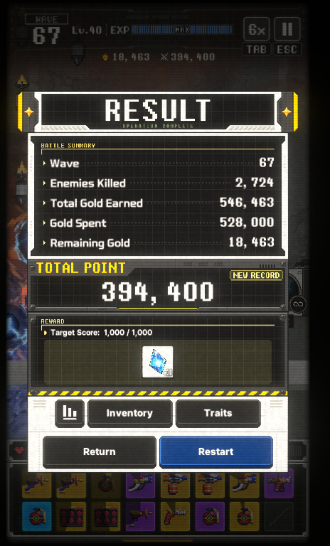 HalberdierV2's tweet photo. slightly better no-heal run, though getting totally skunked on a reroll getting the exact same 3 greens in the same slots when it couldve pushed me higher does feel like crap #FightArkRanger #Nikke https://t.co/iZ83qJeYbO