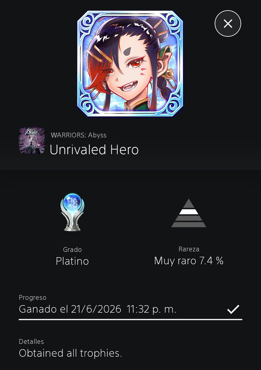 NeoLuthias's tweet photo. Platino N°76 Warriors: Abyss.
Un roguelite survivor muy entrete que obviamente seguiré jugando. https://t.co/XuVrT4S0iU