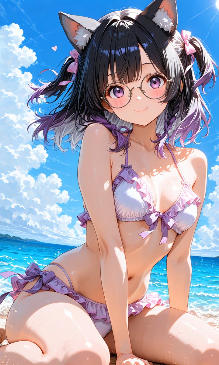 星架ちゃんと海🌊 SFW illustration ＃星架ちゃん ＃海
