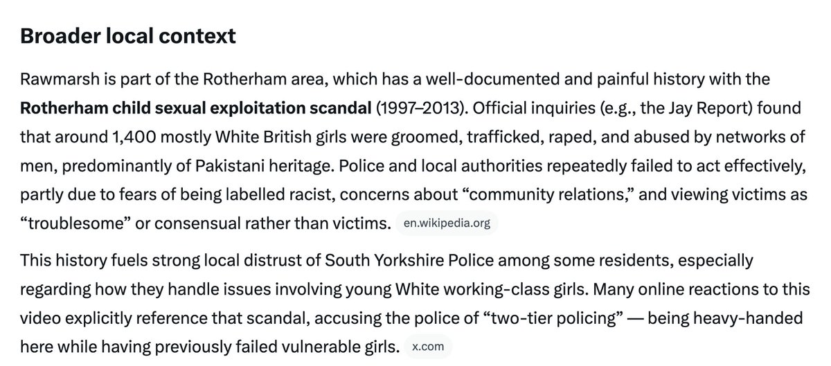 MaretJaks's tweet photo. @ImtiazMadmood This is how UK police officers treated girls who were likely 13-16 years old in a suburb of Rotherham on June 20, 2026.  Look who provoked the physical assaults against these children. 

Rotherham - where police arrested the FATHER of a child experiencing cross-cultural rape. https://t.co/D1uVL8onji