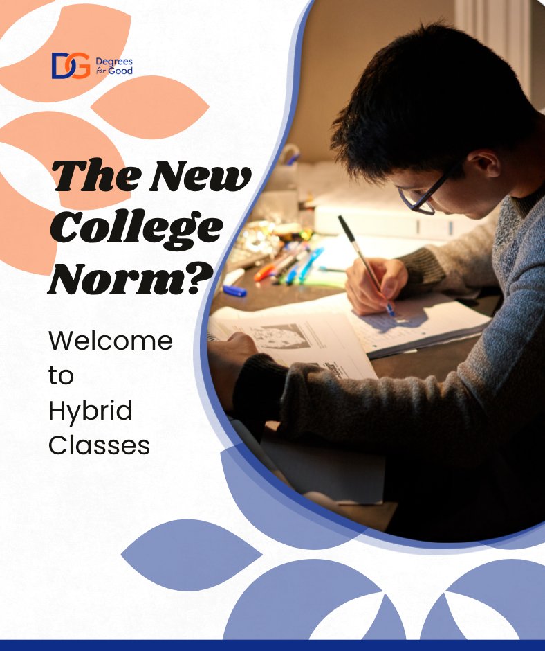 degreesforgood's tweet photo. 🎓 Looking for a flexible way to earn your degree? Hybrid classes combine online learning with in-person instruction, offering convenience and connection. 
Learn more: https://t.co/xAxIVQgvRV 
#HybridLearning #CollegeTips #StudentSuccess https://t.co/GVrsSmPhgP