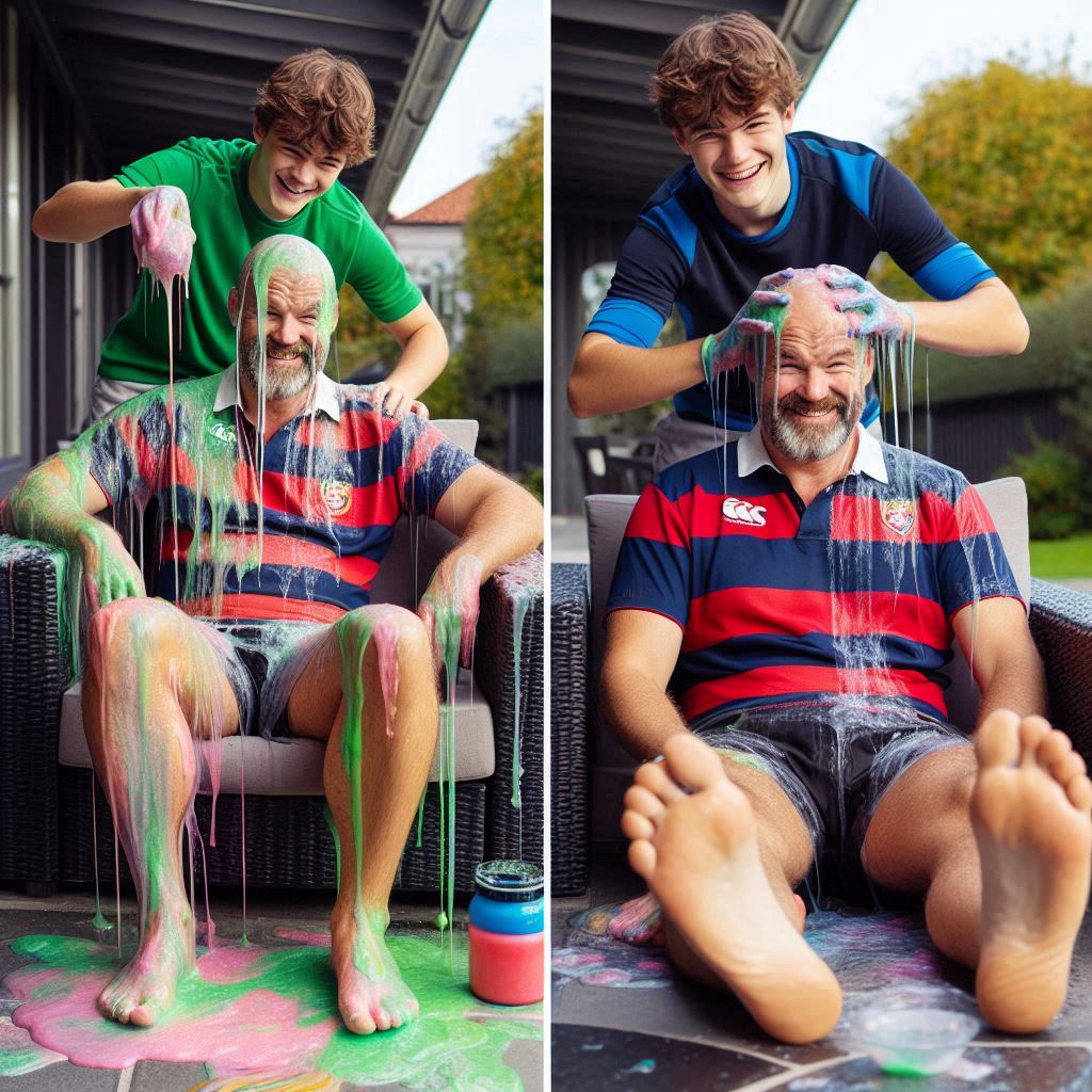 gandbs2's tweet photo. Daddy gets a Father's Day gunging... https://t.co/pB6CKYDcy5