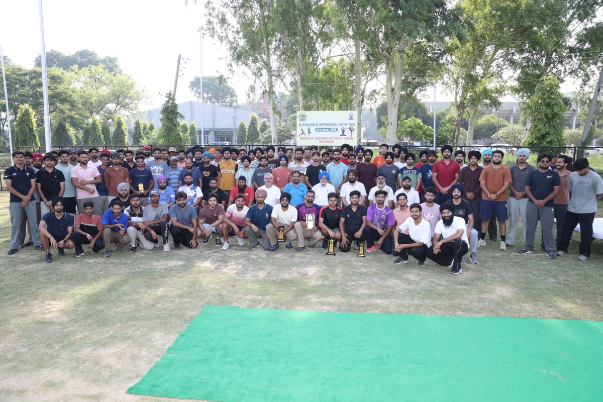 PAU_LDH's tweet photo. The International Day of Yoga was celebrated with great enthusiasm at Punjab Agricultural University (PAU), Ludhiana. More than 200 students participated in the event and performed various yoga asanas under the guidance of experts. https://t.co/CRTY47manS