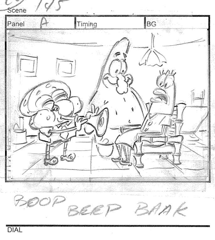 ArtofSpongebob's tweet photo. A drawing by Stephen Hillenburg from "Opposite Day." https://t.co/9RHYhiIPL7