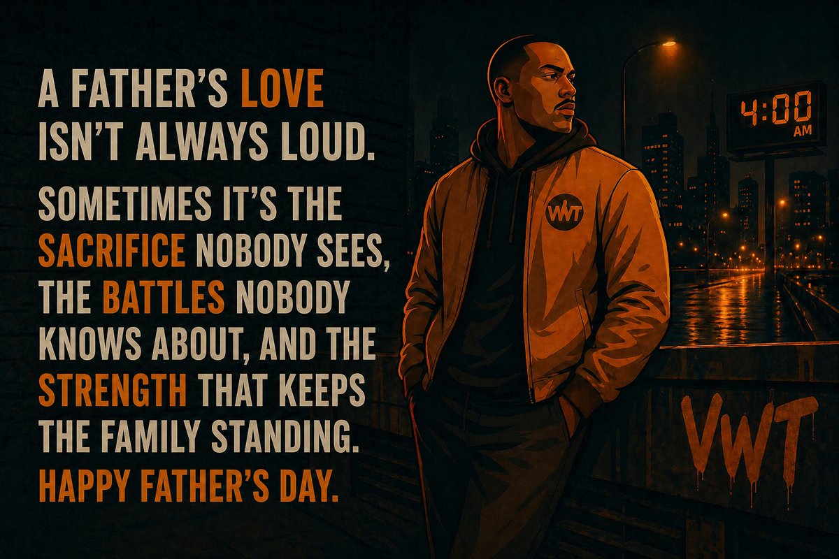 vwthoughts's tweet photo. "A father's love isn't always loud. Sometimes it's the sacrifice nobody sees, the battles nobody knows about, and the strength that keeps the family standing. Happy Father's Day. 👑"

#VenardWestThoughts #vwt #vwtuniverse #happyfathersday #4am https://t.co/CzalgsQNn2