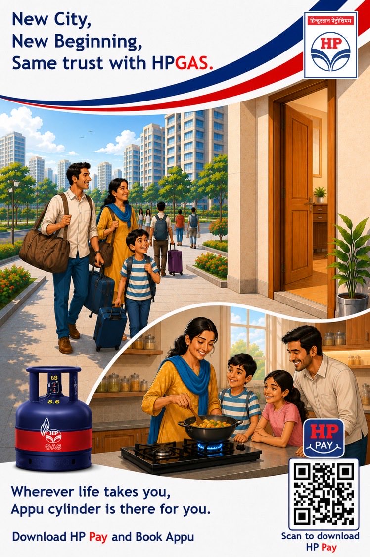 hpgasdelhi's tweet photo. Moving cities doesn’t mean worrying about cooking gas. With Appu Cyls, migrants can access hassle-free LPG solutions. Convenience you can trust. #AppuCyls #SafeCooking #ReliableEnergy #MigrantWorkers
@PetroleumMin @HardeepSPuri @neerajmittalias
 @Secretary_MoPNG @HPCL @HPGAS_HQO https://t.co/0xqfthA4dx
