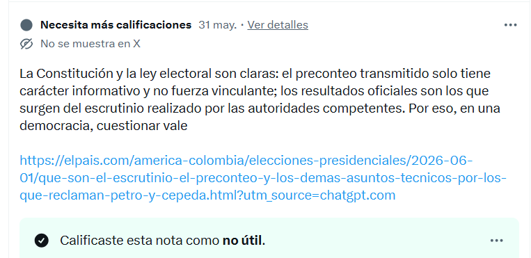 Elishevabs's tweet photo. @petrogustavo DENUNCIA 
Así es como quieren manipular la opinión pública en X 
Creando especulación y una supuesta verdad absoluta,  manipulando la veracidad de esta herramienta @X https://t.co/jBREHAiKwr