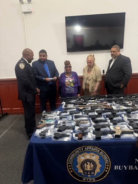 galeabrewer's tweet photo. @galeabrewer Cash for Guns Program sponsored by NYPD and the Manhattan District Attorney at Central Baptist Church, 166 West 92 Street on Jun 13 2026. 147 guns turned in which was a large amount. NYPD will melt them all down. Congrats to NYPD for the outreach. @NYPDnews @ManhattanDA @bradhoylman