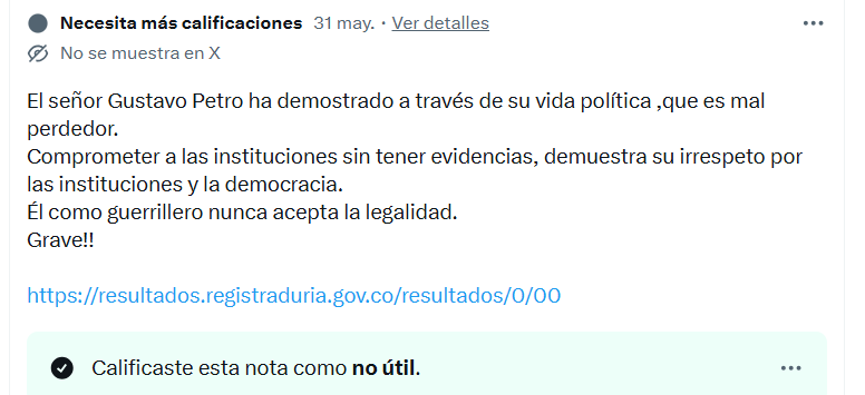 Elishevabs's tweet photo. @petrogustavo DENUNCIA 
Así es como quieren manipular la opinión pública en X 
Creando especulación y una supuesta verdad absoluta,  manipulando la veracidad de esta herramienta @X https://t.co/jBREHAiKwr