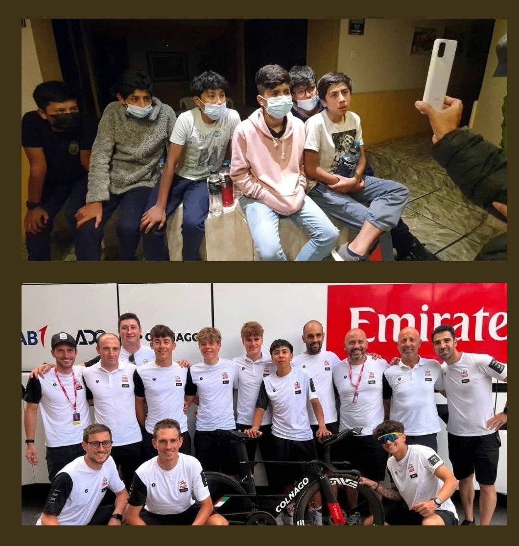 Mauricio10zu's tweet photo. Foto 1: 
Así empezó todo. Un grupo de amigos formó el team Solo Pedal con el apoyo de sus padres y su DT sin uniformes y con bicicletas medianamente funcionales.

Foto 2: 
Hoy Mateo Ramírez es Campeón del Giro de Italia Sub-23.
De un sueño humilde nació algo enorme. 

🥹🥰😍 https://t.co/x2wK40nePE