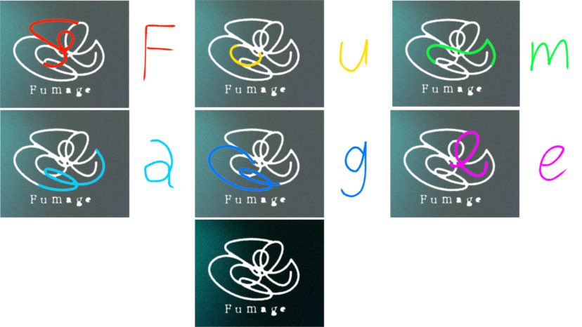 kappa_D225FF's tweet photo. 今更Fumageのロゴについて考えてみる

こうなんじゃないかな…くらいの気持ち
(既出だったらごめんなさい)
(線がガタガタなのは許してください) https://t.co/4qdBQqBHRs