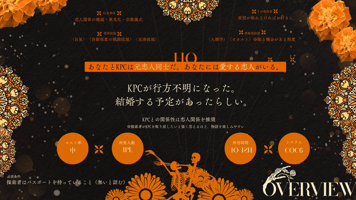 saida__manbooth's tweet photo. CoC「男爵の花嫁」
性癖：元カレ・元カノ
推奨：つき合ってる二人のタイマン

バロンの花嫁と読みます
必ず元恋人同士になってもらうシナリオ
復縁できるかは探索者次第
#ポトラ企画シナリオ告知2026 https://t.co/HlsUfeUIZi