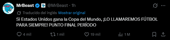 M_Cris92's tweet photo. @MrBeast Bendito traductor https://t.co/1eGKZ85I6X