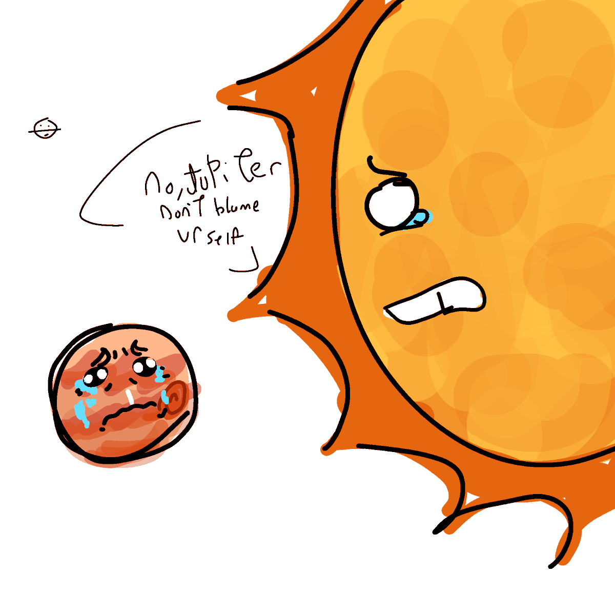 sarithejes83589's tweet photo. Nooo Jupiter Dont blame urself💔💔💔💔 #solarballs https://t.co/UgKVa5sE84