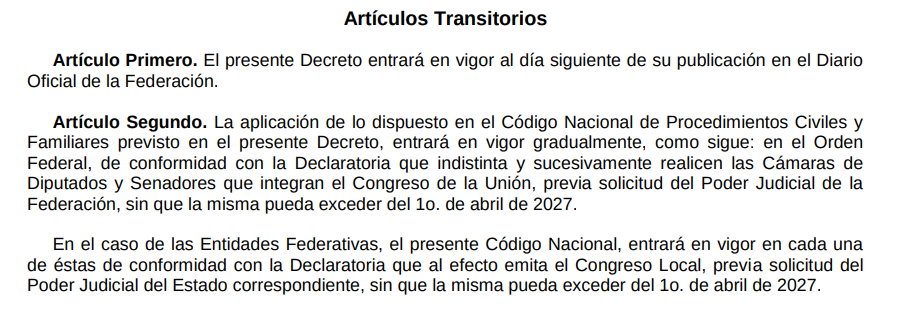 _hector_hidalgo's tweet photo. Faltan 10 meses para que entre en vigor el Código Nacional de Procedimientos Civiles.

Como están las cosas dudo mucho que vaya a suceder así.

Estamos viviendo la edad media de la justicia mexicana. https://t.co/M6c8CRXmjq