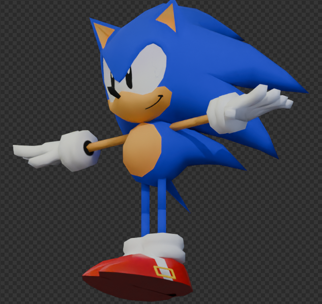 Cooljamel_12's tweet photo. here is the finished classic sonic model https://t.co/QWV82svcNK