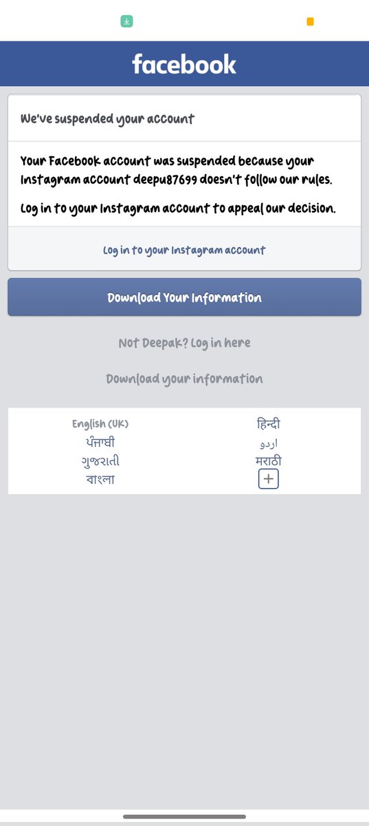 Deepakdixit269's tweet photo. Dear @instagram,my account was suspended without any reason.i haven't violated any community guidelines or terms of service.i have already submitted on appeal but haven't received a response.kindly help me recover my account.
Username [deepu87699] https://t.co/koZIkXKt56