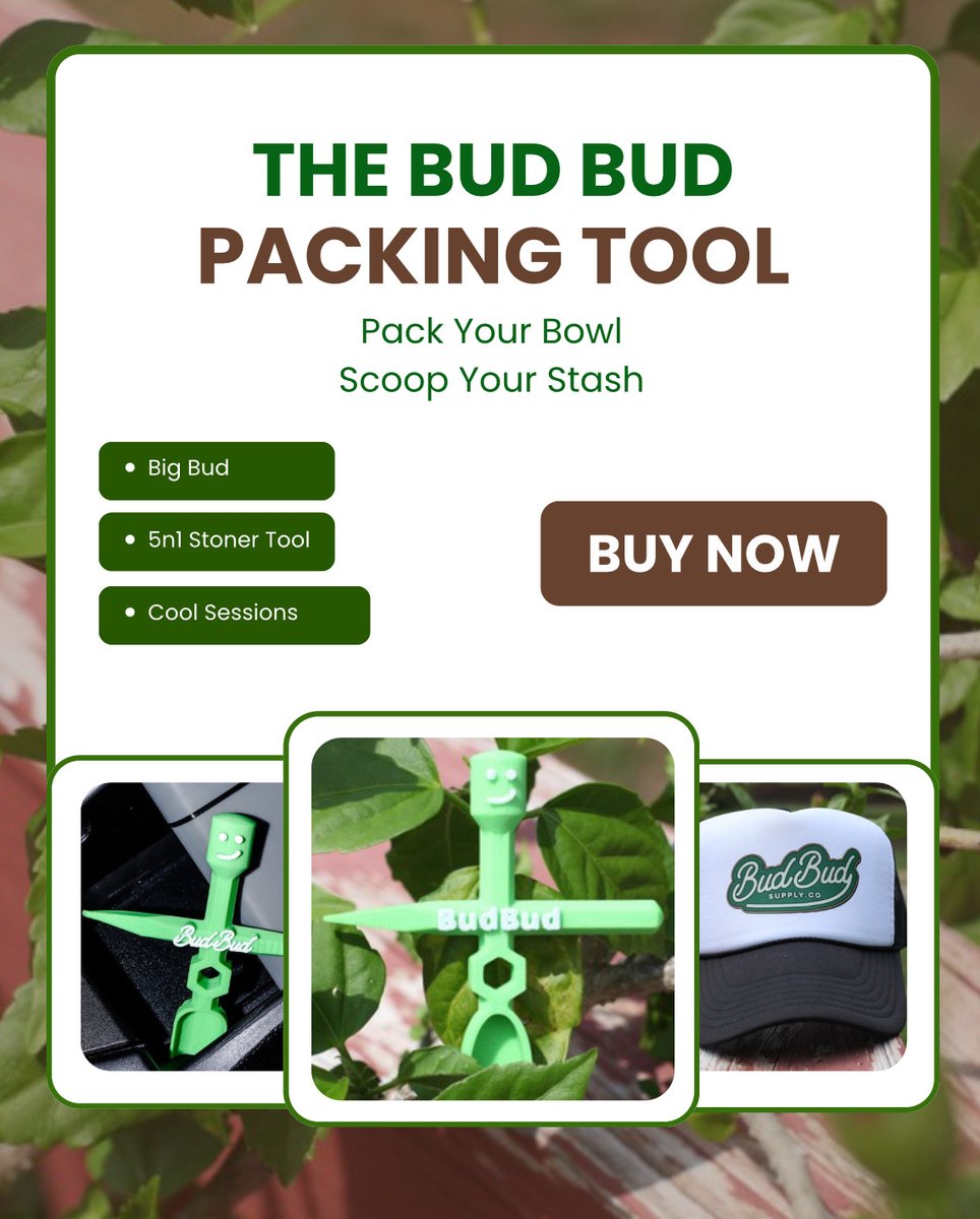 ChronicSession's tweet photo. Big Bud โ The Ultimate 5-in-1 Stoner Tool for Cleaner #SmokeSessions Small Tool. Big Smoke Session Upgrade. https://t.co/BJWtTBQEjN https://t.co/ETOhtwuJQj