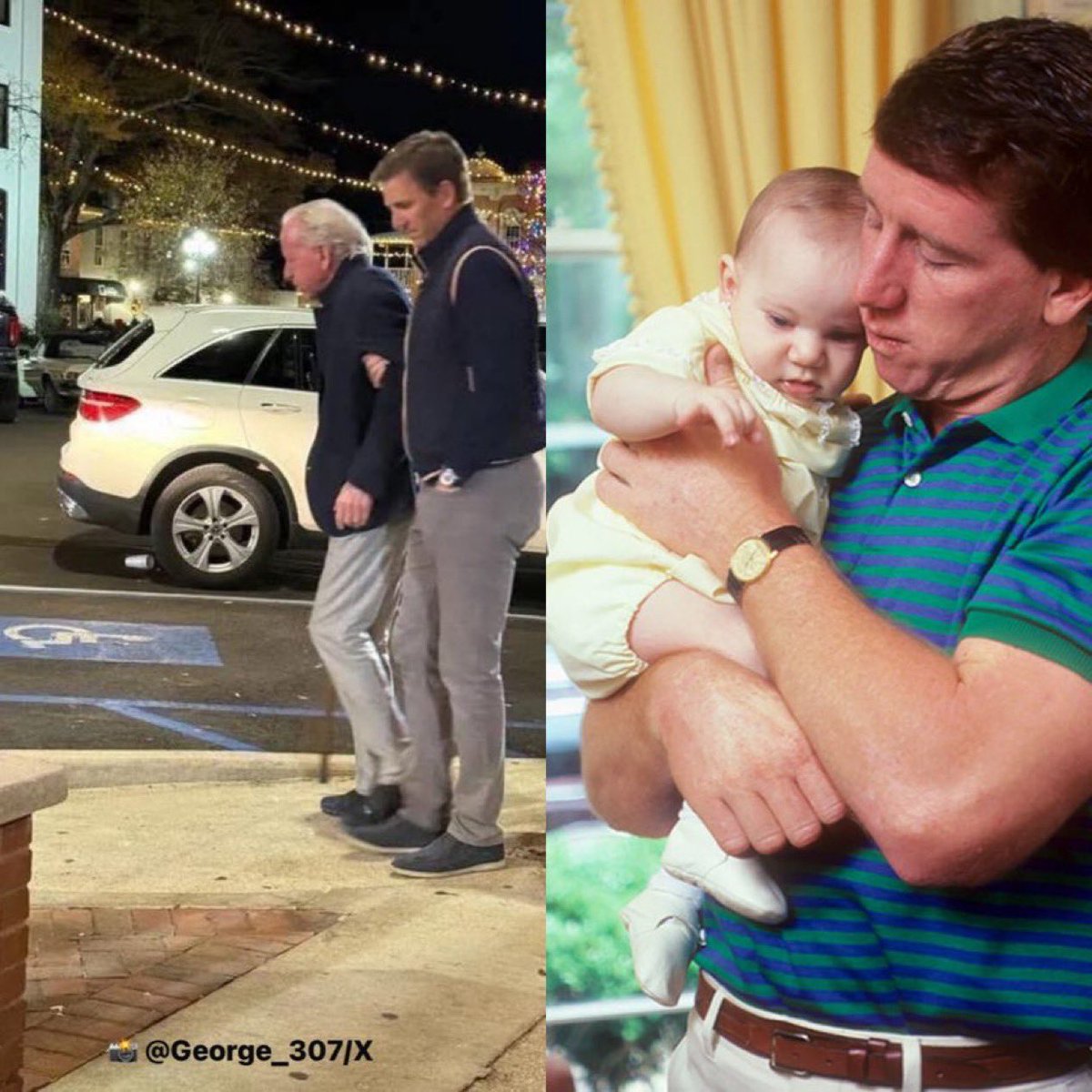 MLFootball's tweet photo. TRENDING: This photo of legendary #Giants quarterback Eli Manning helping his father Archie walk to the car went viral on social media.

👏❤️

The circle of life. https://t.co/AhpZl0RGRP