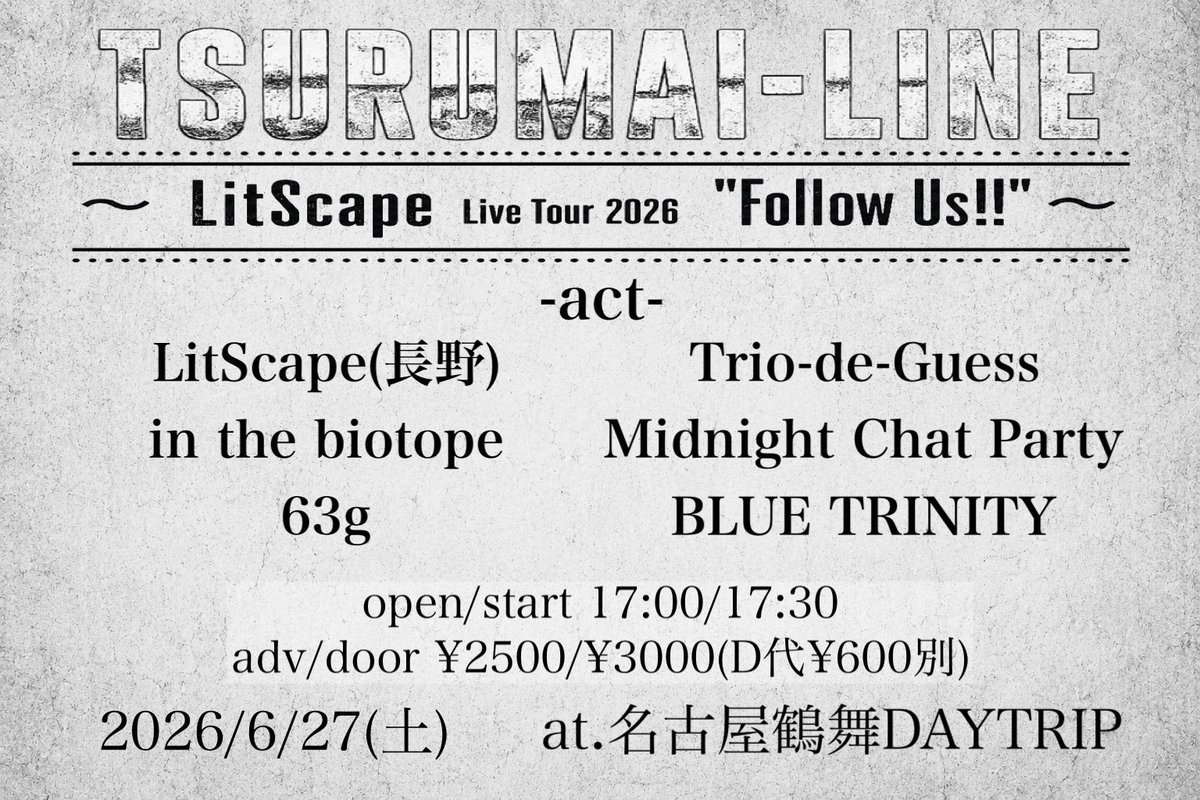 63g11's tweet photo. 6/27(土) 鶴舞daytripにてライブします！
後半の方です
取り置きお待ちしてます！ https://t.co/7jrNjLCf2p