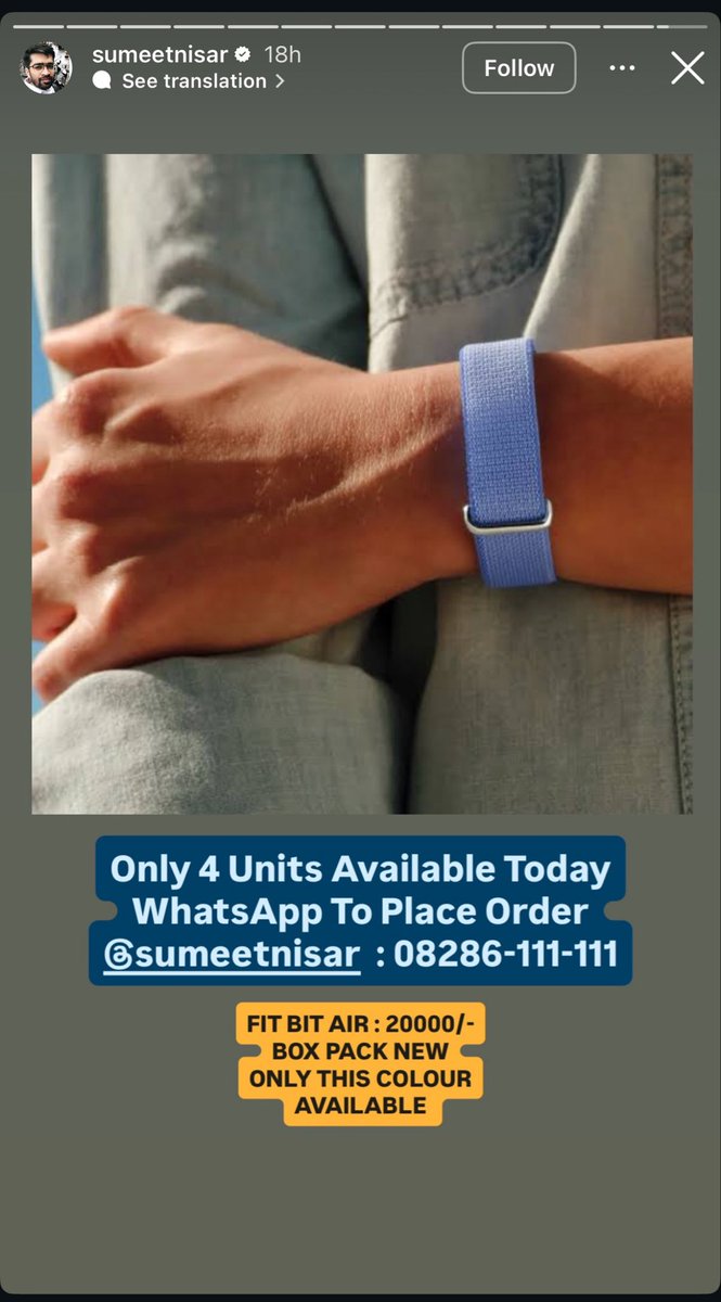 techunique_yt's tweet photo. People are selling fitbit air for ₹20k 🤯@GoogleIndia @Google @FitbitSupport is this legal ? https://t.co/PKX9V4HPDQ