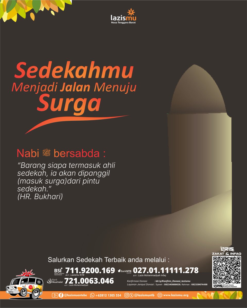 Lazismuntb's tweet photo. Seringkali sedekah menjadi jawaban dari doa-doa yang sulit terjawab. Dengan bersedekah, kita tidak hanya meringankan beban sesama, tetapi juga sedang membangun jalan menuju surga-Nya.

https://t.co/CT1doT1Tom

#surga #jalankesurga 
#Zakat #Infaq #Sedekah
#LazismuNTB #Lazismu https://t.co/RWiFRC5krb