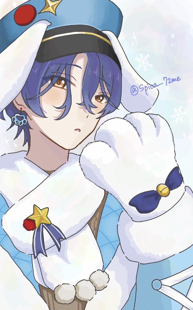 Spica__72me's tweet photo. 衣装交換絵チャもうひと枠はチトセ×海外版の一彩わんこ衣装🩵 https://t.co/MwpRYn8s8J