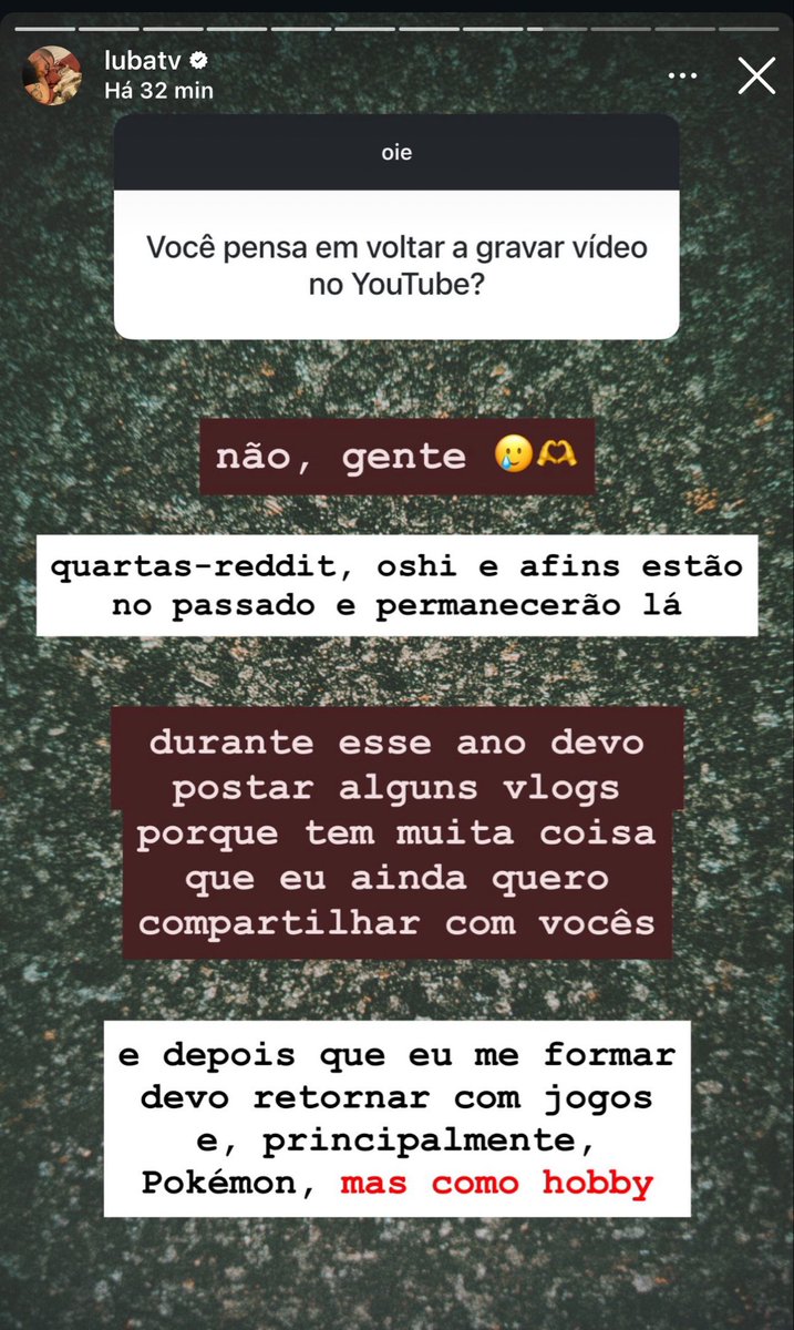 ShotoIsa's tweet photo. O luba postando isso no Instagram acabou com a minha semana💔 mas espero que ele seja feliz https://t.co/nGaBwFEsGK