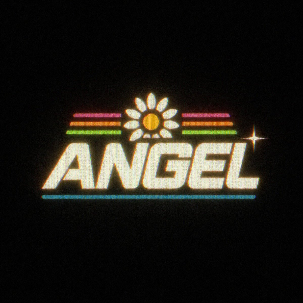 Retro Neon Angel Logo