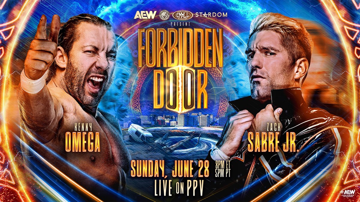 njpwglobal's tweet photo. #ForbiddenDoor is SUNDAY on pay per view!

Shota Umino puts the IWGP Global Heavyweight title on the line against PAC!

A three way NJPW/AEW/CMLL tag battle, Omega vs ZSJ in a dream match and much more!

🦈SAP Center TICKETS
https://t.co/MNtsARJro4 https://t.co/ivnxm2Kuxk