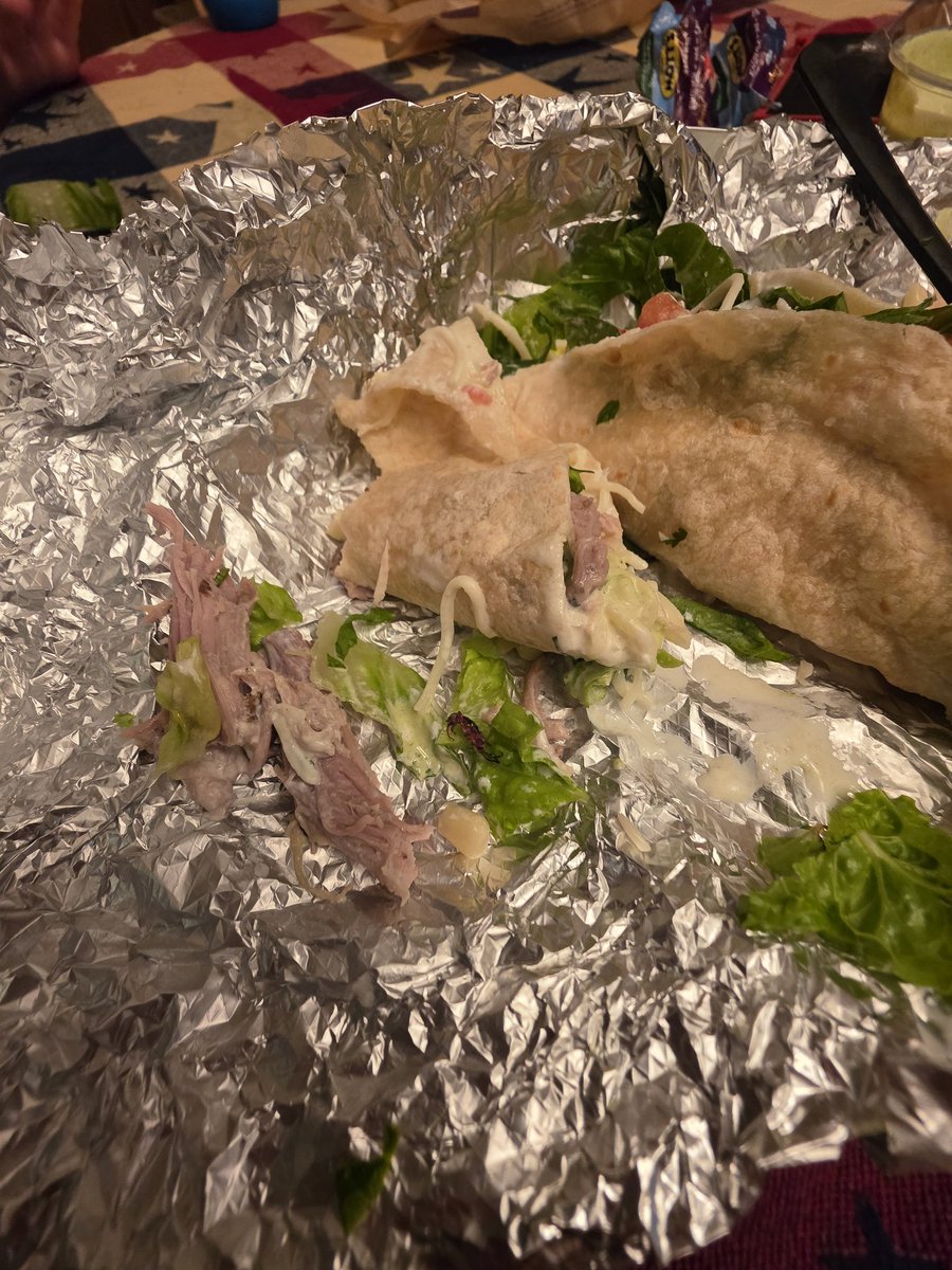 lordchaney's tweet photo. @ChipotleTweets so we go to Chipotle tonight for father's day dinner only for my wife to nearly throw up as she goes to take a bite and sees this in her food. Try to report it store says cant refund cause we ordered thru the app. The app is automated only and is like sorry. https://t.co/wnPij32Pmk
