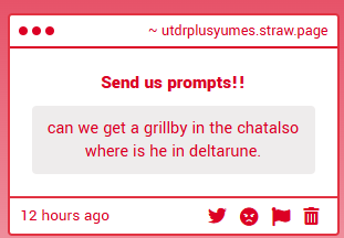 yumesofutdrplus's tweet photo. I hope so!!
Grillby is cool! https://t.co/ItVhVg5HRJ