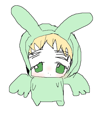 sovriua's tweet photo. "perhaps chibi arthur dressed as flying mint bunny..."  https://t.co/rdIDtmaCvJ https://t.co/aSbR8BOZ82