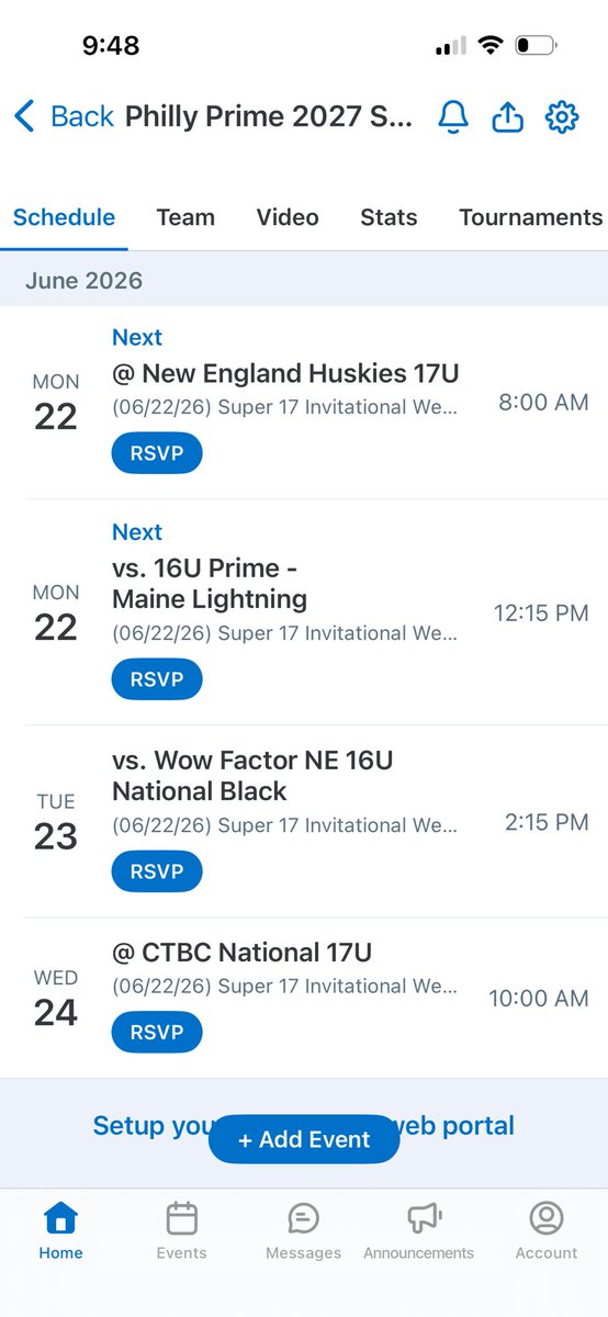 nolanschriver22's tweet photo. I will be playing at Diamond Nation this week for Philadelphia Prime 2027 Scout. Here is my schedule for the week. 
Game 1– Field 5
Game 2- Field 7
Game 3- McKnight Complex
Game 4- Field 4
@PhillyPrime8 https://t.co/msgaYiLvV9