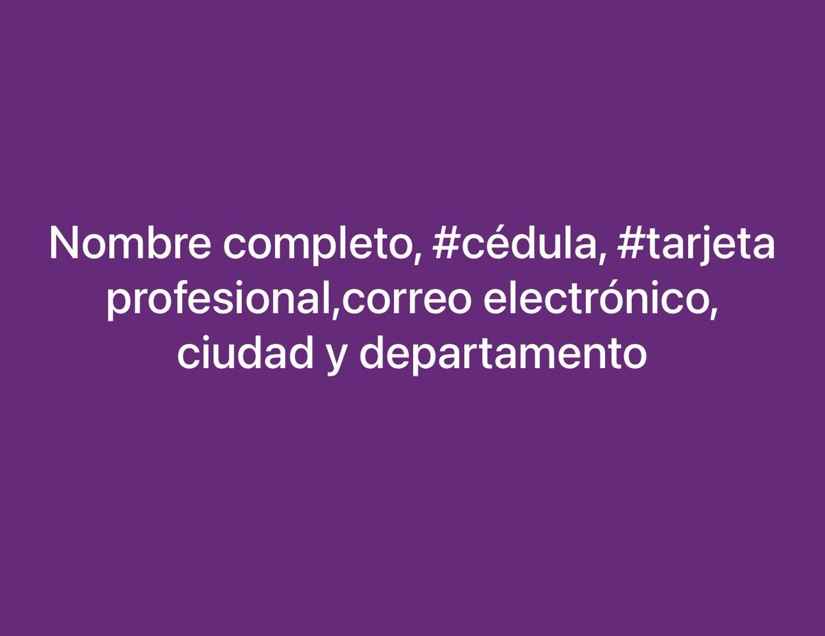 alazamo123's tweet photo. Quienes sean abogados y estén dispuestos a vigilar el proceso de escrutinio, por favor enviarme estos datos al correo electrónico angelica.monsalvegaviria@gmail.com ——> nombre completo, número de cédula, número de tarjeta profesional, ciudad, municipio, departamento, teléfono y correo electrónico. Gracias!!! 🇨🇴🇨🇴🇨🇴🇨🇴