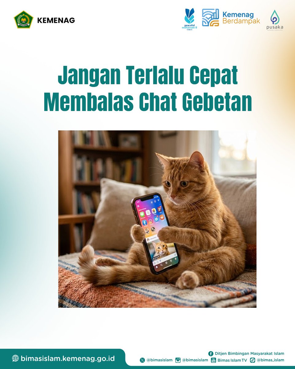 BimasIslam's tweet photo. Tips Mendapatkan Pasangan

Jangan lupa ikhtiar dan langitkan doa, karena sejatinya jodoh itu diusahakan bukan hanya ditunggu😎

Jangan lupa ya, Nikah Fest dan Islamic Wedding Expo 2026 di Smescho Exhibition Hall, Jakarta Selatan.
Sabtu-Minggu, 27-28 Juni 2026.

#Bimasislam https://t.co/nfpLtUIn7z