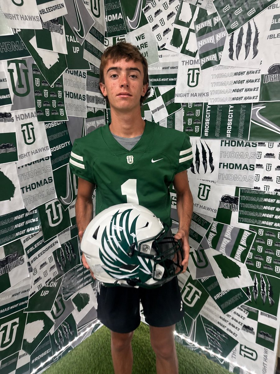 RyderThomas2008's tweet photo. After a great camp and conversations with @dan_pippin and Coach Hester, I am blessed to receive my first collegiate level offer to play football at Thomas University. #AGTG 
@KHHSFB 
@4thDownU 
@coachalvy 
@nighthawksftbl 
@KohlsKicking https://t.co/OXuz2JxRX2