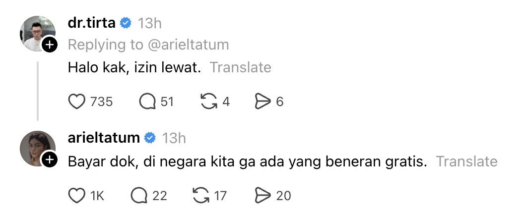 insidefolkative's tweet photo. Gak kebayang lucunya kalo dr Tirta satu podcast sama Ariel Tatum.  Ayo podcast-podcast ga ada yang mau nyatuin mereka nihh 😭😭😭 https://t.co/vxfMUrqZXV