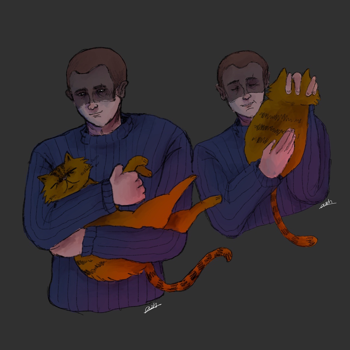 Ash1517436's tweet photo. Just a man and his cat.

#ninah #noimnotahuman https://t.co/DsJgQwttMF