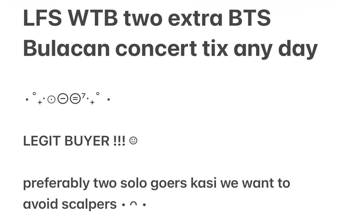 her88975141's tweet photo. HELLOOOOOOO 

legit seller lang guys auq sa scalper pls if there’s a person somewhere out there hello

#BTS_ARİRANG #BTS_WORLDTOUR_ARIRANG_BULACAN https://t.co/Ub9eJ24DHg