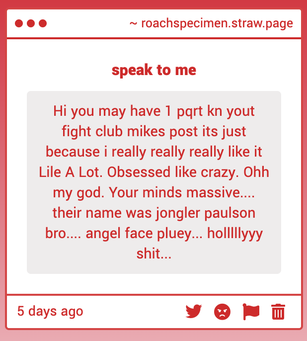 roachspecimen's tweet photo. Whoever sent this in, thanks so much! ❤️‍🩹 Their name was Jongler Paulson...
It means a LOT that you enjoy it so much... I've got BIG ideas but I'm not quite sure how to draw them out at the moment, so any suggestions or clarification questions from anybody would be wonderful! https://t.co/EWMB3z9uWs