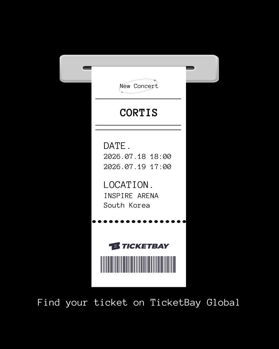 ticketbayGlobal's tweet photo. Looking for 2026 CORTIS TOUR 〈PUT YOUR PHONE DOWN〉 in INCHEON tickets?

Find your ticket on TicketBay Global.

INSPIRE ARENA
Jul 18 (6PM) · Jul 19 (5PM) KST

#CORTIS #코르티스 #CORTISTOUR #KPOPConcert #INSPIREARENA #韓国ライブ #ConcertTickets #TicketBayGlobal https://t.co/XKxU1i5H7E