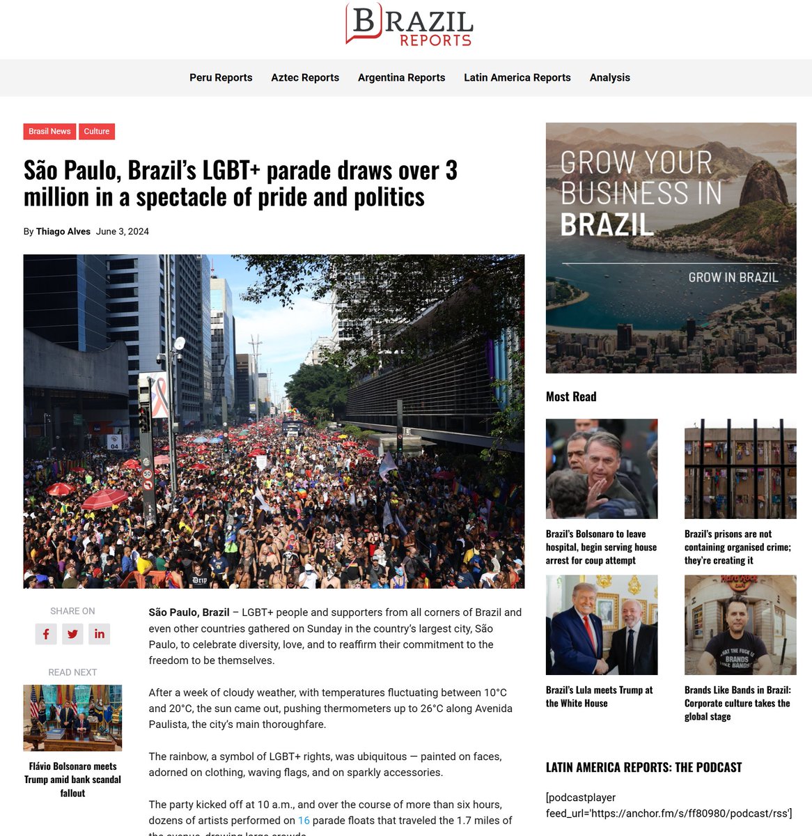 Andrew050600's tweet photo. People don’t realize how pervasive USAID was. It had a full ecosystem for financing not only elections but also left-wing ideology throughout Latin America. One example is that, when it was active(up to 2024), it financed—through NGOs in Brazil—the biggest Pride parade ever. Now that the money has dried up it may even be canceled.
without their money Latin America will become a center right region for the next 2 decades at least.