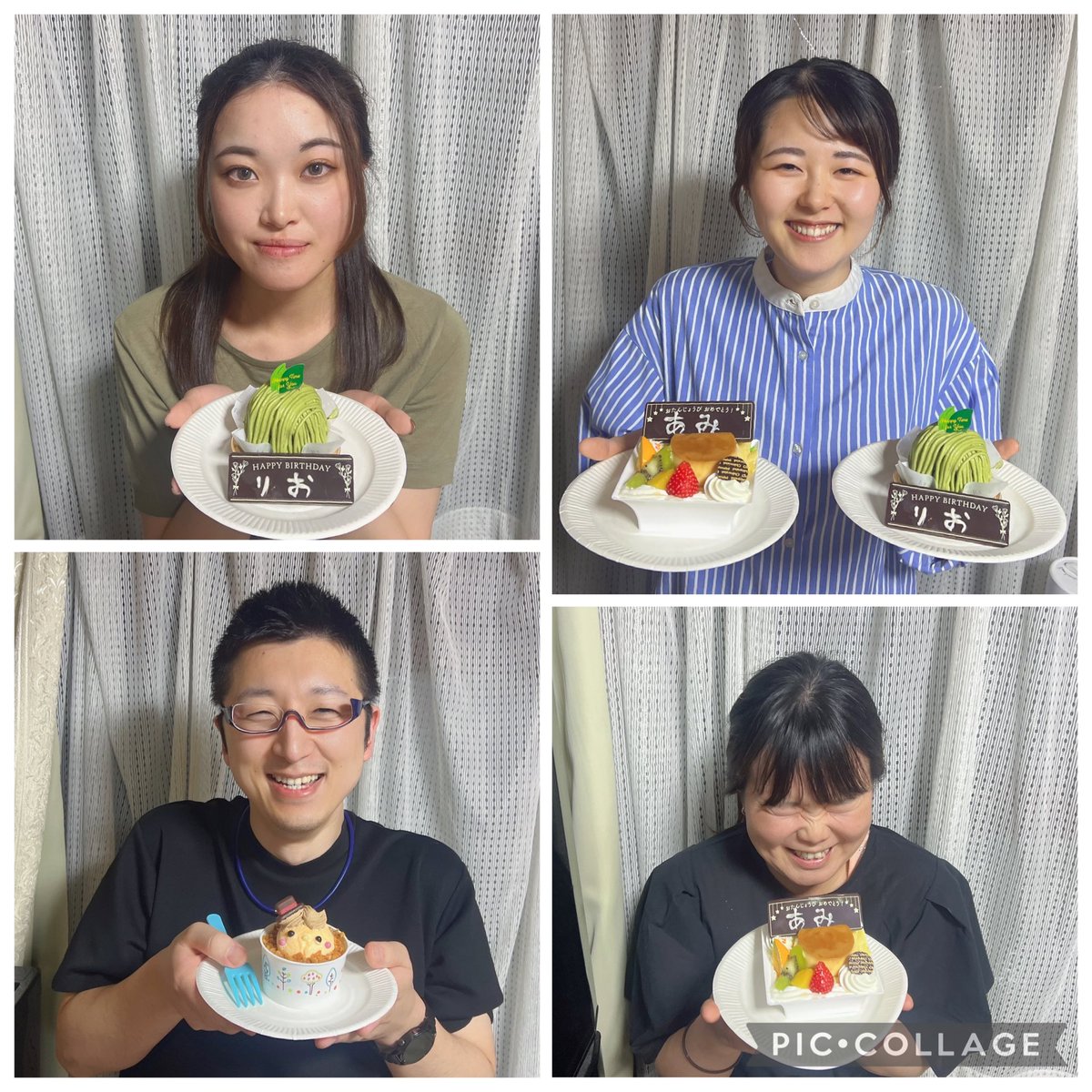 gekidan_root1's tweet photo. 昨日はルート1恒例、合同お誕生日会でしたー！
４月生まれの長崎、５月生まれの鴨林おめでとう。
そうちゃんの歓迎会も兼ねて、ワイワイと焼肉！
そしてこちらも恒例、何故かいつも主役っぽい太田（写真1枚目）
隊長（一力）とそうちゃんの偶然の双子ファッションにも注目！（写真3枚目） https://t.co/pxCbO26d9S